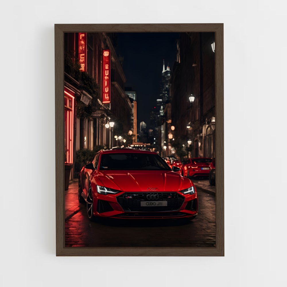 Poster Red City Racer – affiche Audi (vue 5)